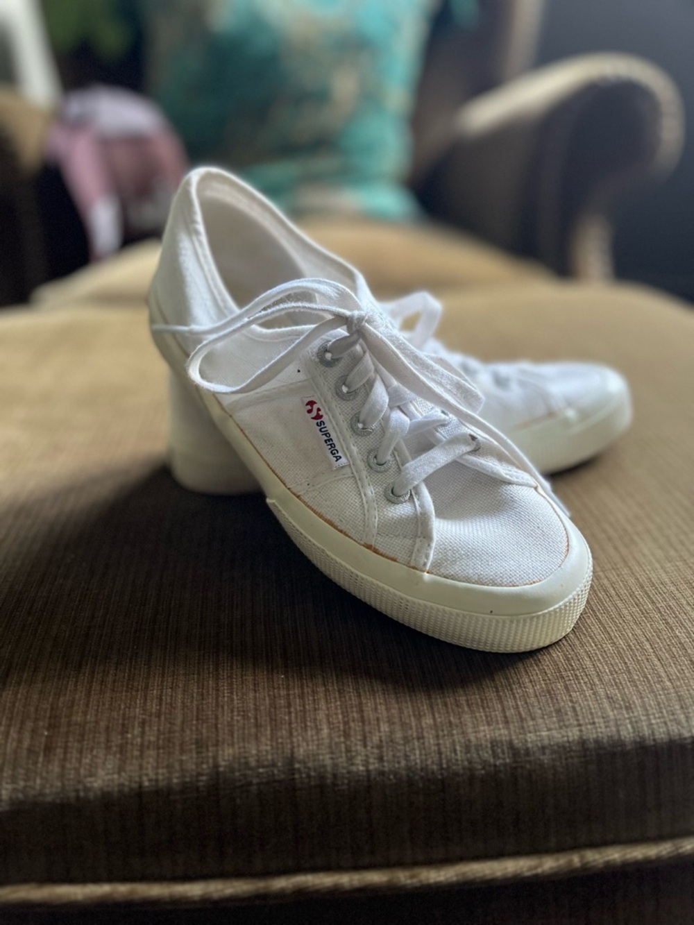 Superga White Canvas Low-Top Sneakers